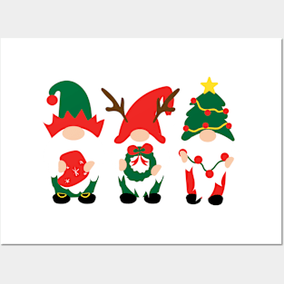 Christmas Gnome Family III Posters and Art